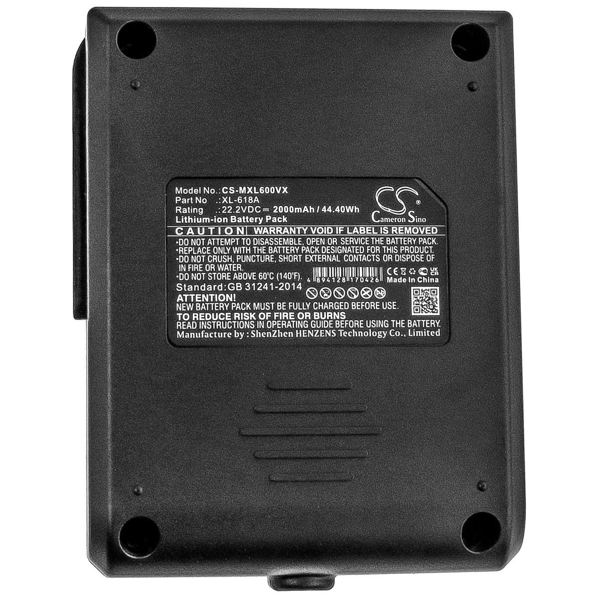 Replacement Battery for Moosoo X6 – Vacuum – 2000mAh / 22.2V