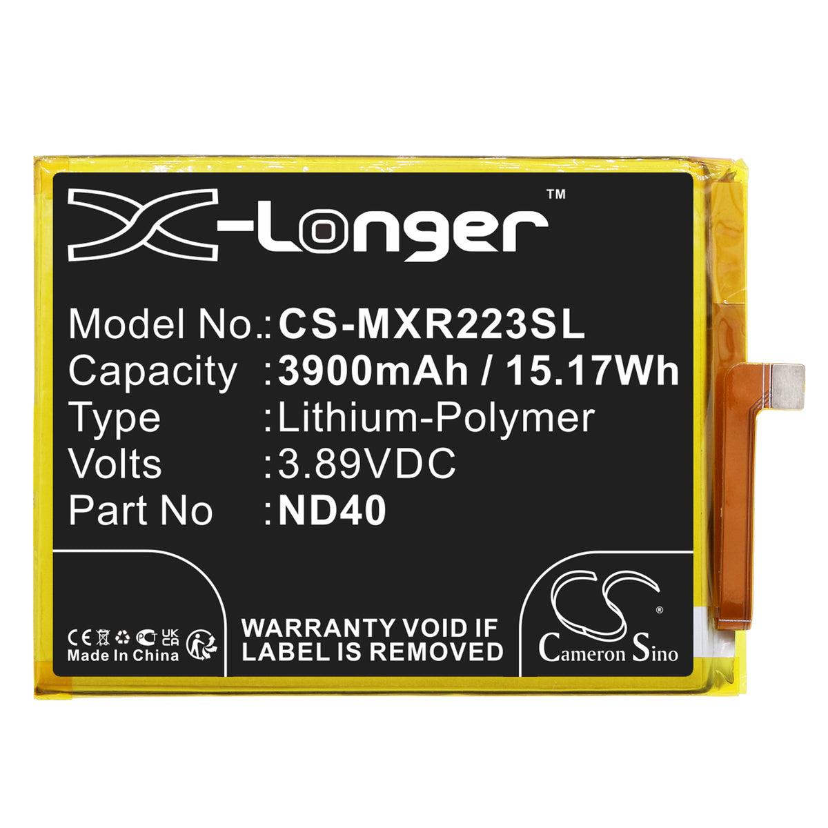 Replacement Battery for Motorola Moto Edge 30 – Mobile, SmartPhone – 3900mAh / 3.89V