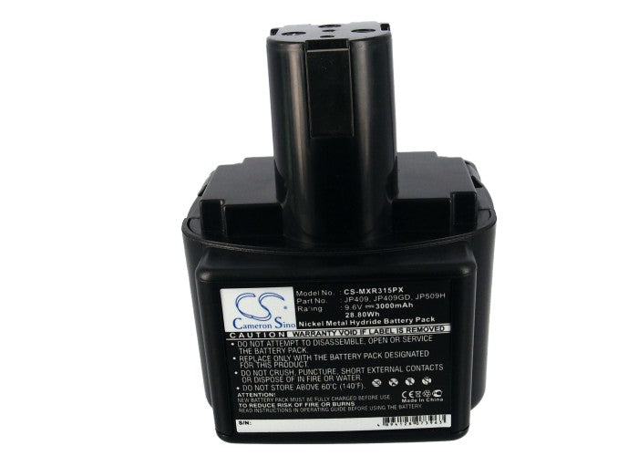 Replacement Battery for Max Rebar  RB213 – Power Tools – 3000mAh / 28.80Wh / 9.6V