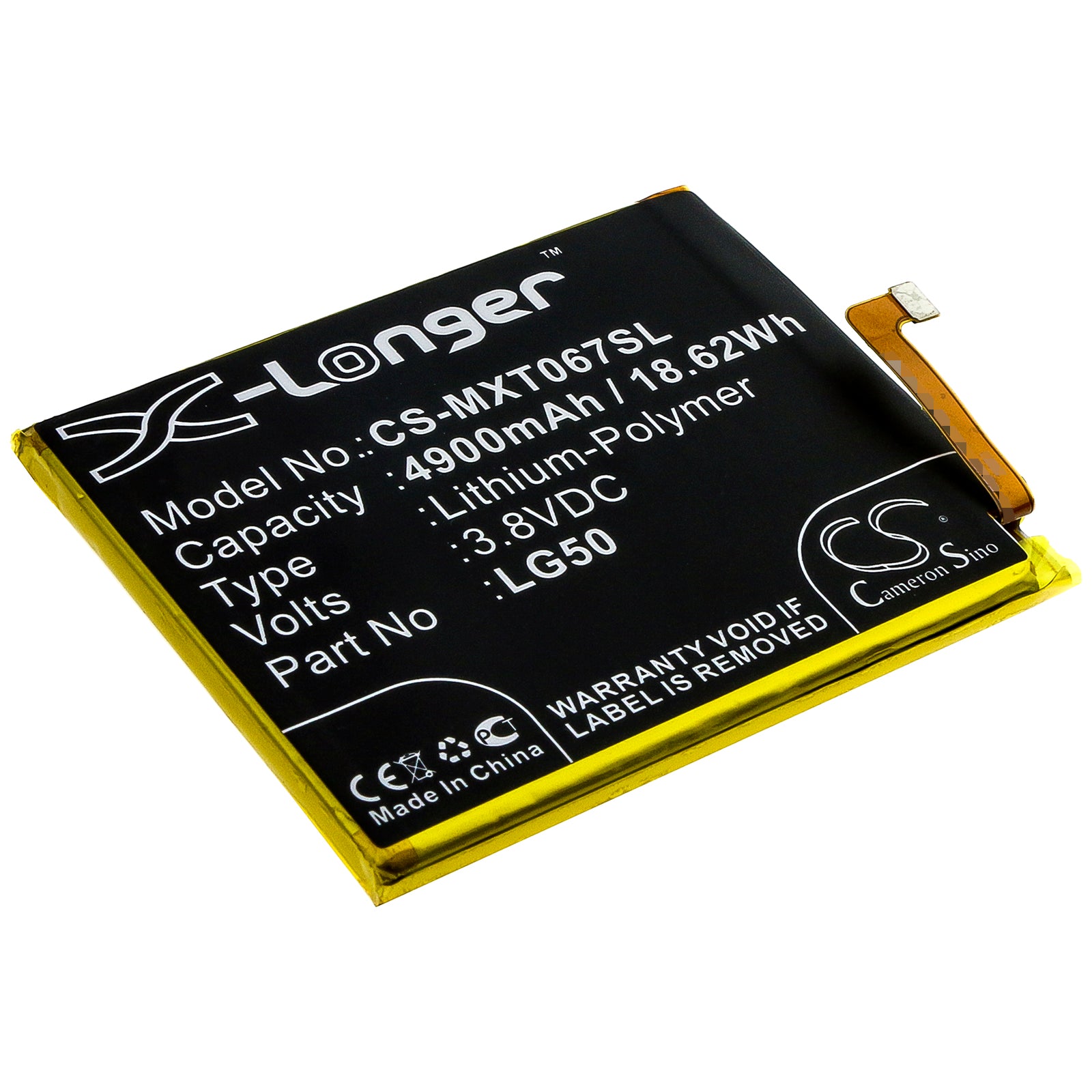 Replacement Battery for Motorola One Fusion Plus – Mobile, SmartPhone – 4900mAh / 3.8V - image 1
