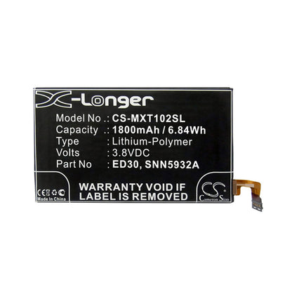 Replacement Battery for Motorola  Moto G – Mobile, SmartPhone – 1800mAh / 6.84Wh / 3.8V