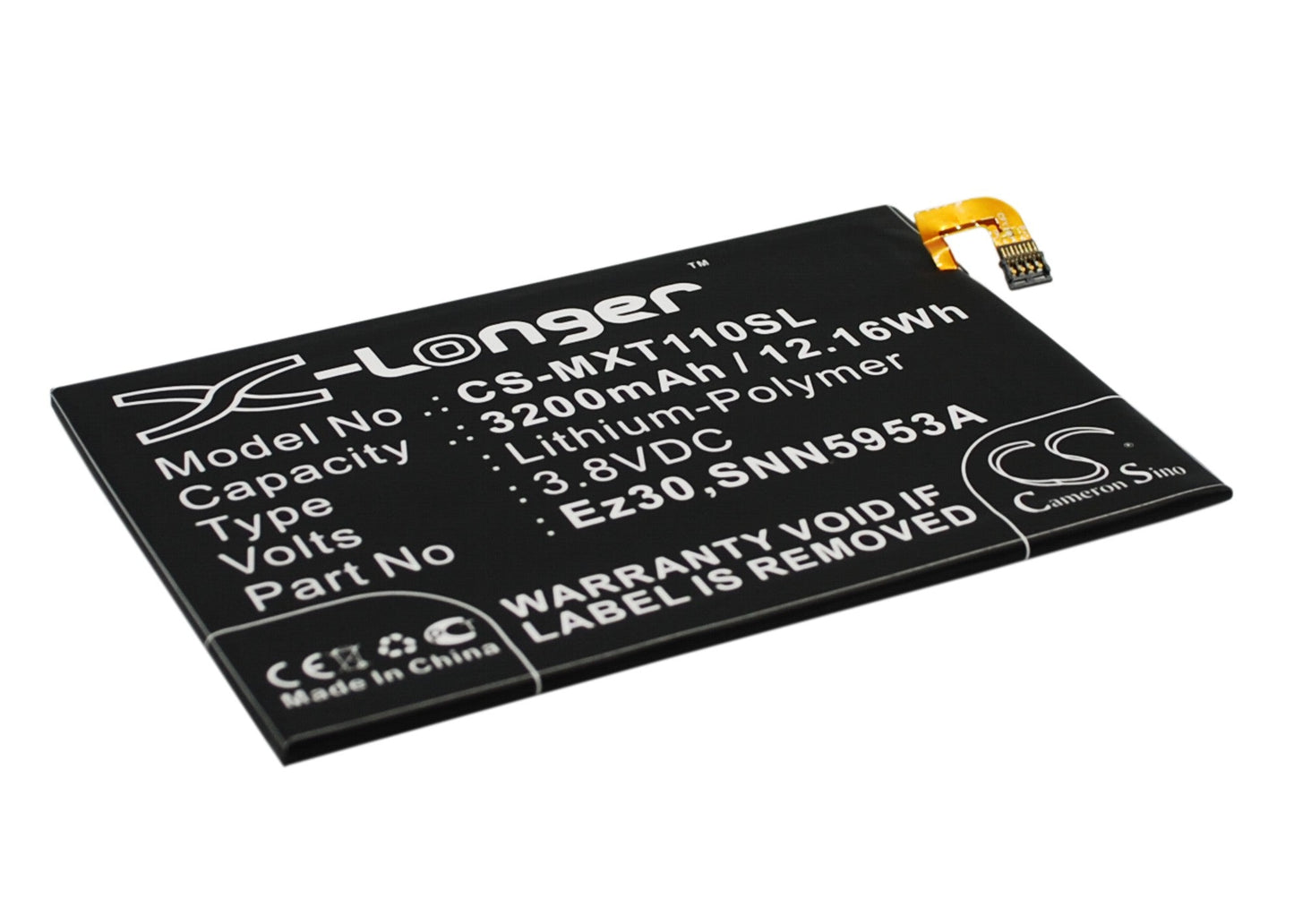 Replacement Battery for Motorola  Shamu – Mobile, SmartPhone – 3200mAh / 12.16Wh / 3.8V