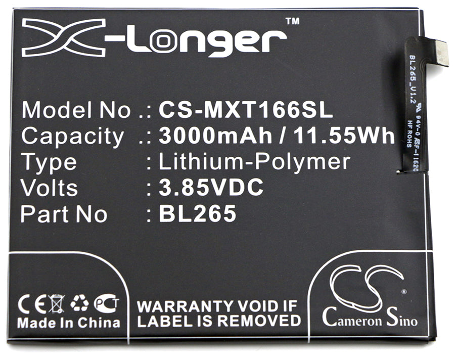 Replacement Battery for Motorola  Kung-Fu – Mobile, SmartPhone – 3000mAh / 11.55Wh / 3.85V