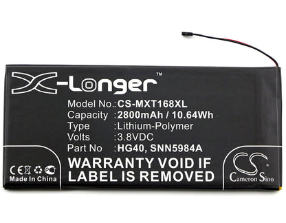 Replacement Battery for Motorola  Moto G5 Plus – Mobile, SmartPhone – 2800mAh / 10.64Wh / 3.8V