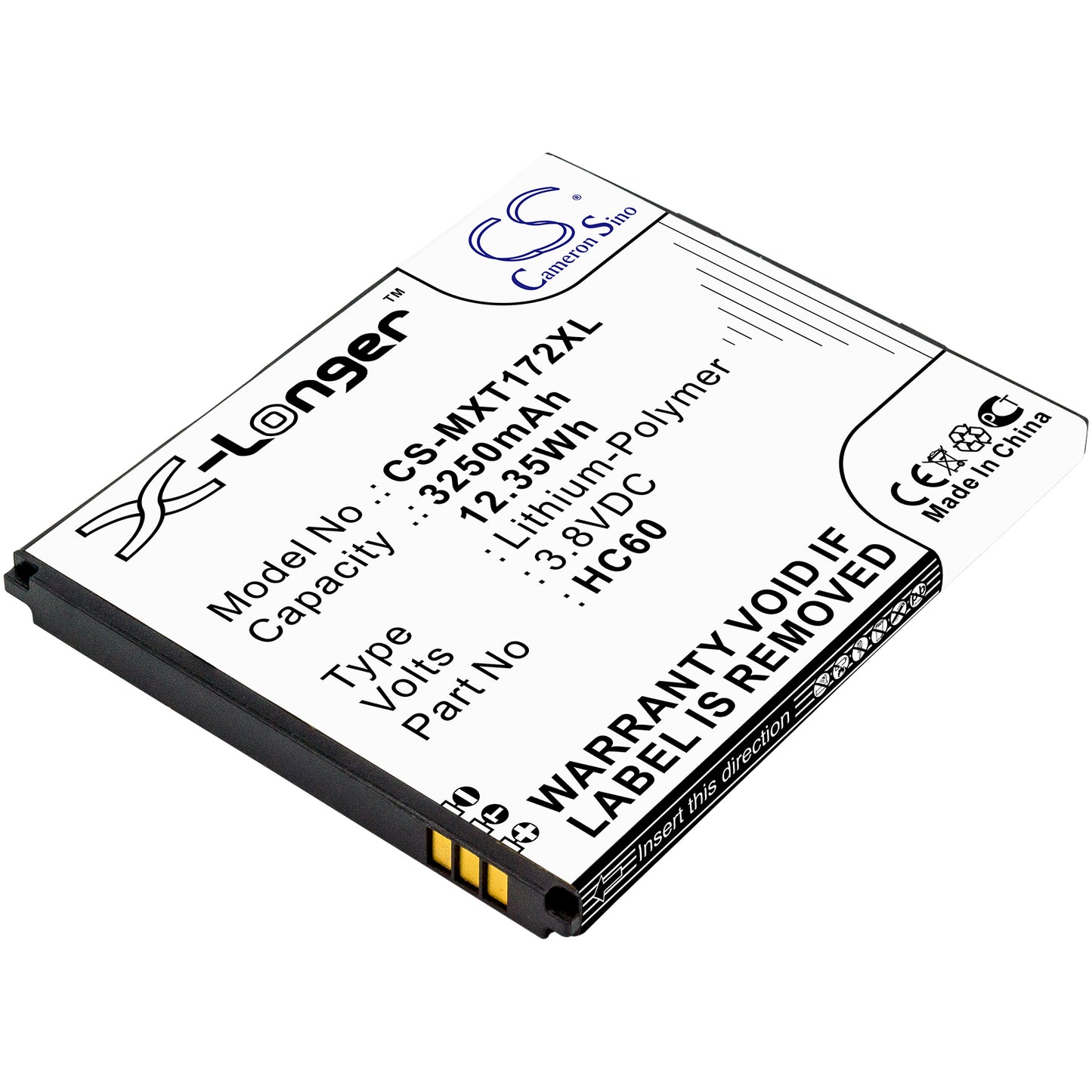 Replacement Battery for Motorola Moto C Plus – Mobile, SmartPhone – 3250mAh / 3.8V - image 1