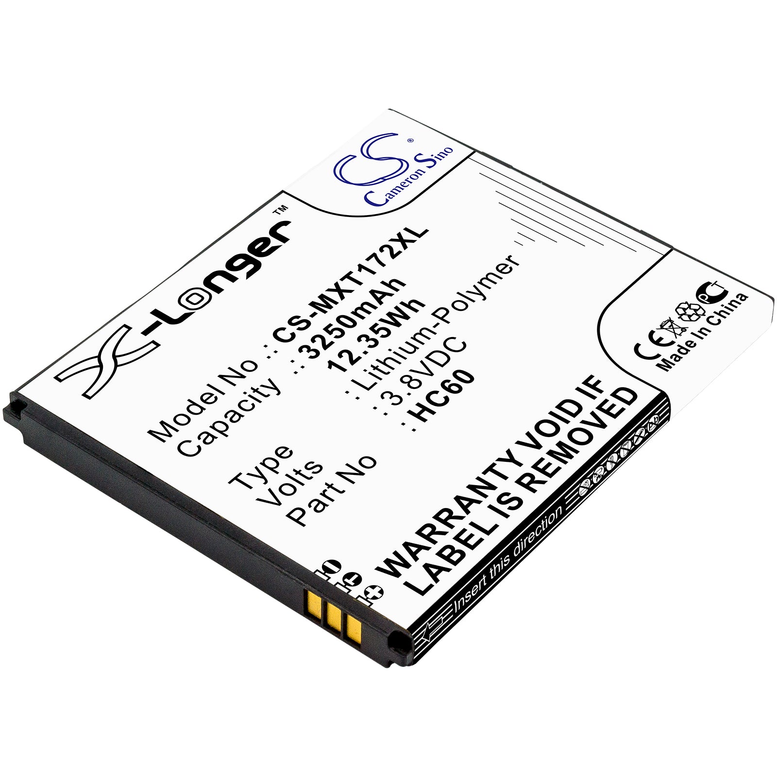 Replacement Battery for Motorola Moto C Plus – Mobile, SmartPhone – 3250mAh / 3.8V - image 1