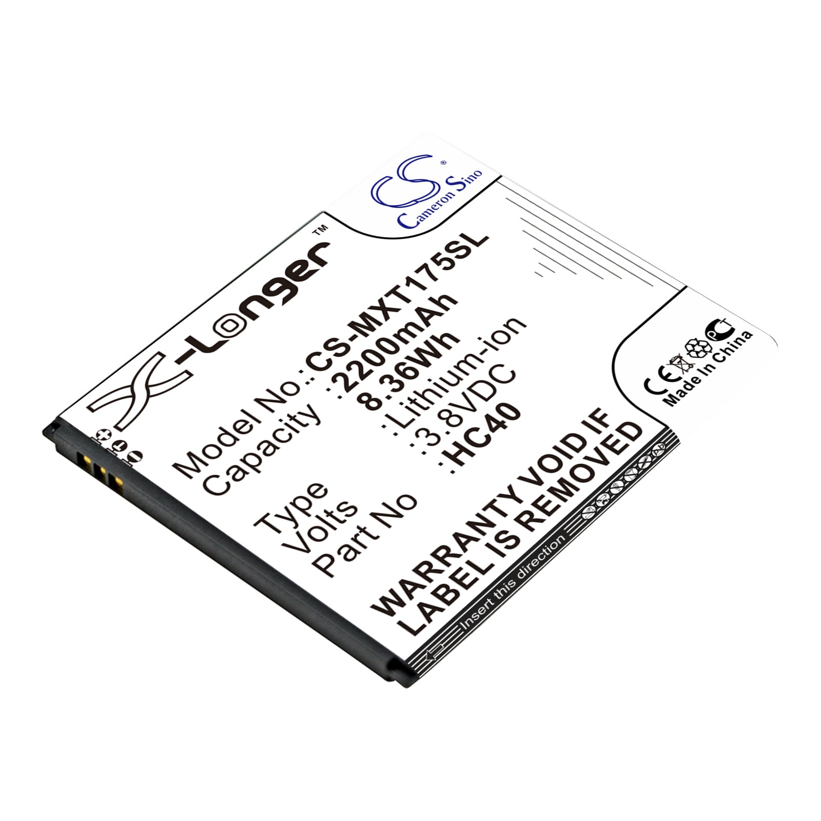 Replacement Battery for Motorola Moto C – Mobile, SmartPhone – 2200mAh / 3.8V - image 1