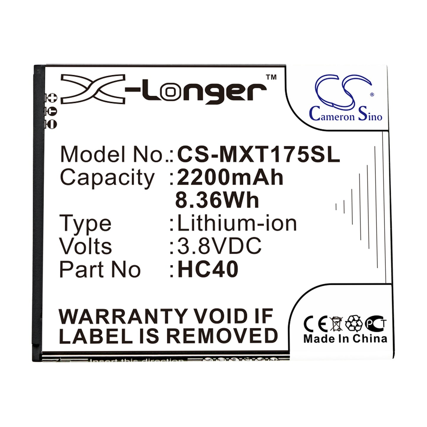 Replacement Battery for Motorola  M2998 – Mobile, SmartPhone – 2200mAh / 8.36Wh / 3.8V