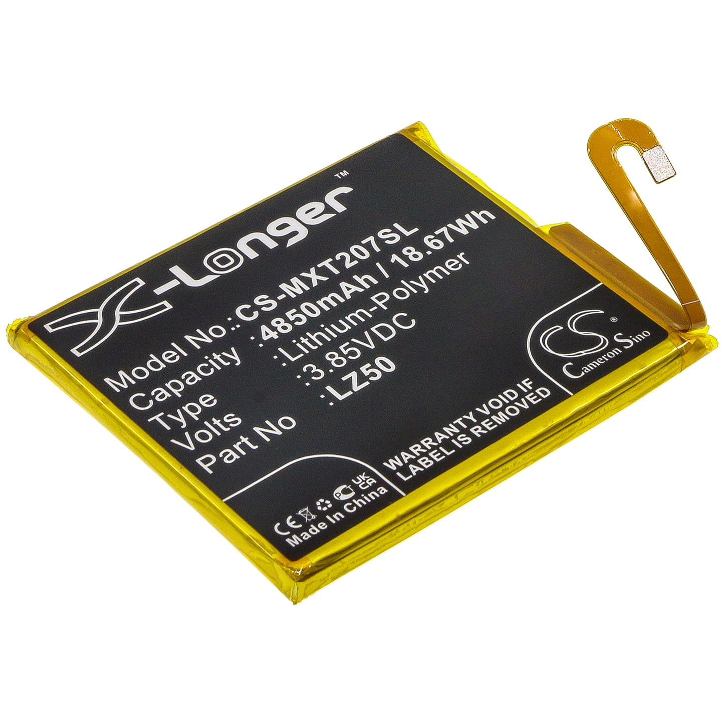 Replacement Battery for Motorola Moto G 5G Plus – Mobile, SmartPhone – 4850mAh / 3.85V - image 1