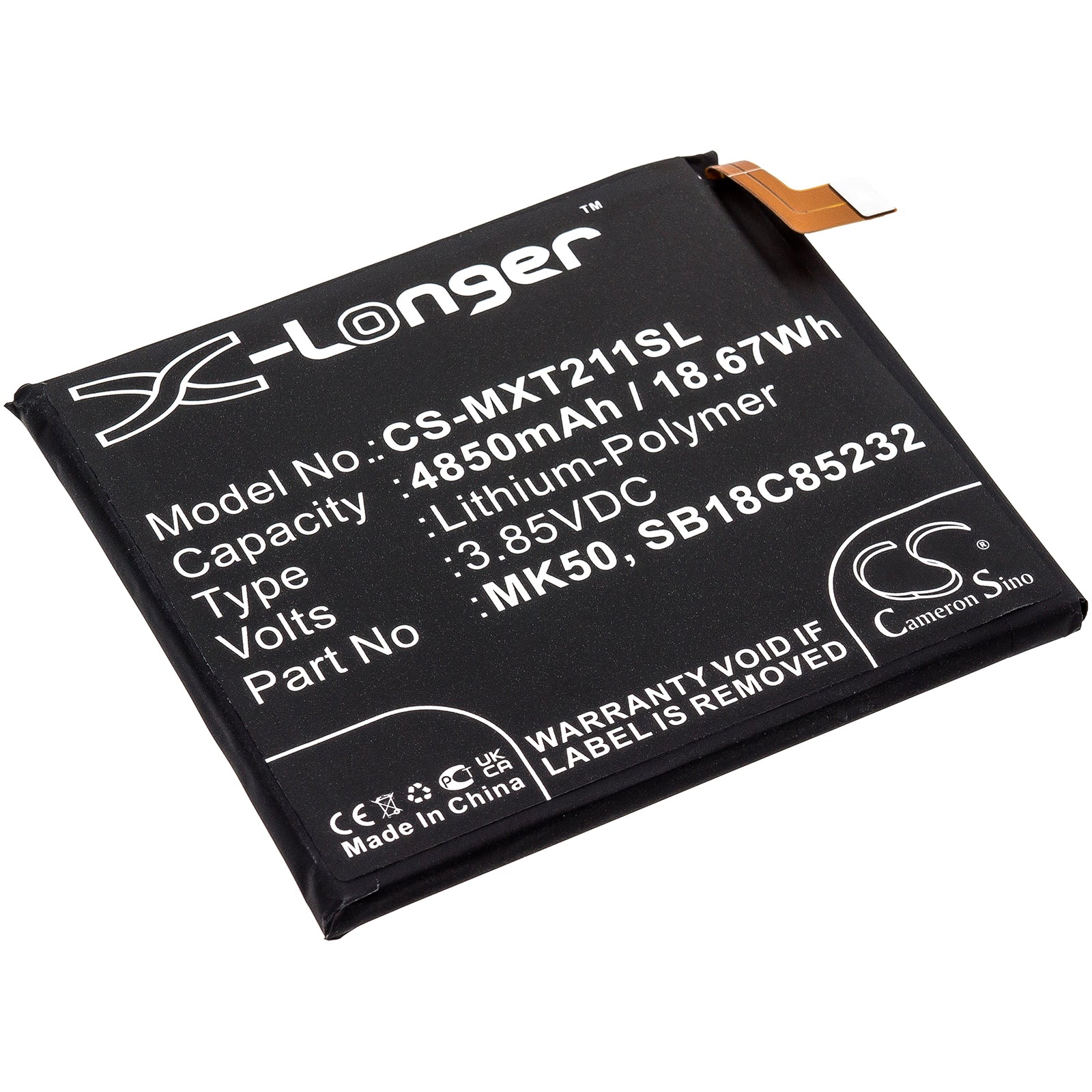 Replacement Battery for Motorola Moto One 5G Ace – Mobile, SmartPhone – 4850mAh / 3.85V - image 1