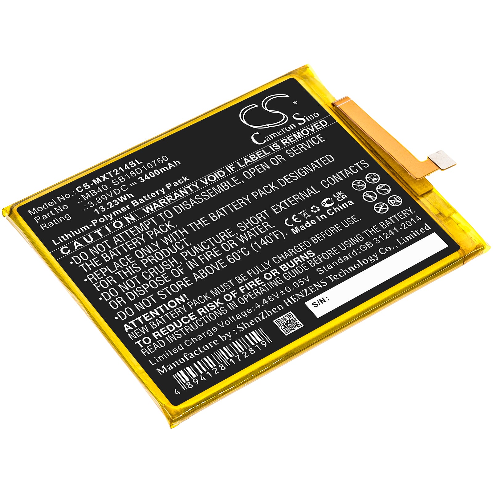 Replacement Battery for Motorola Moto Edge 20 5G – Mobile, SmartPhone – 3400mAh / 3.89V - image 1
