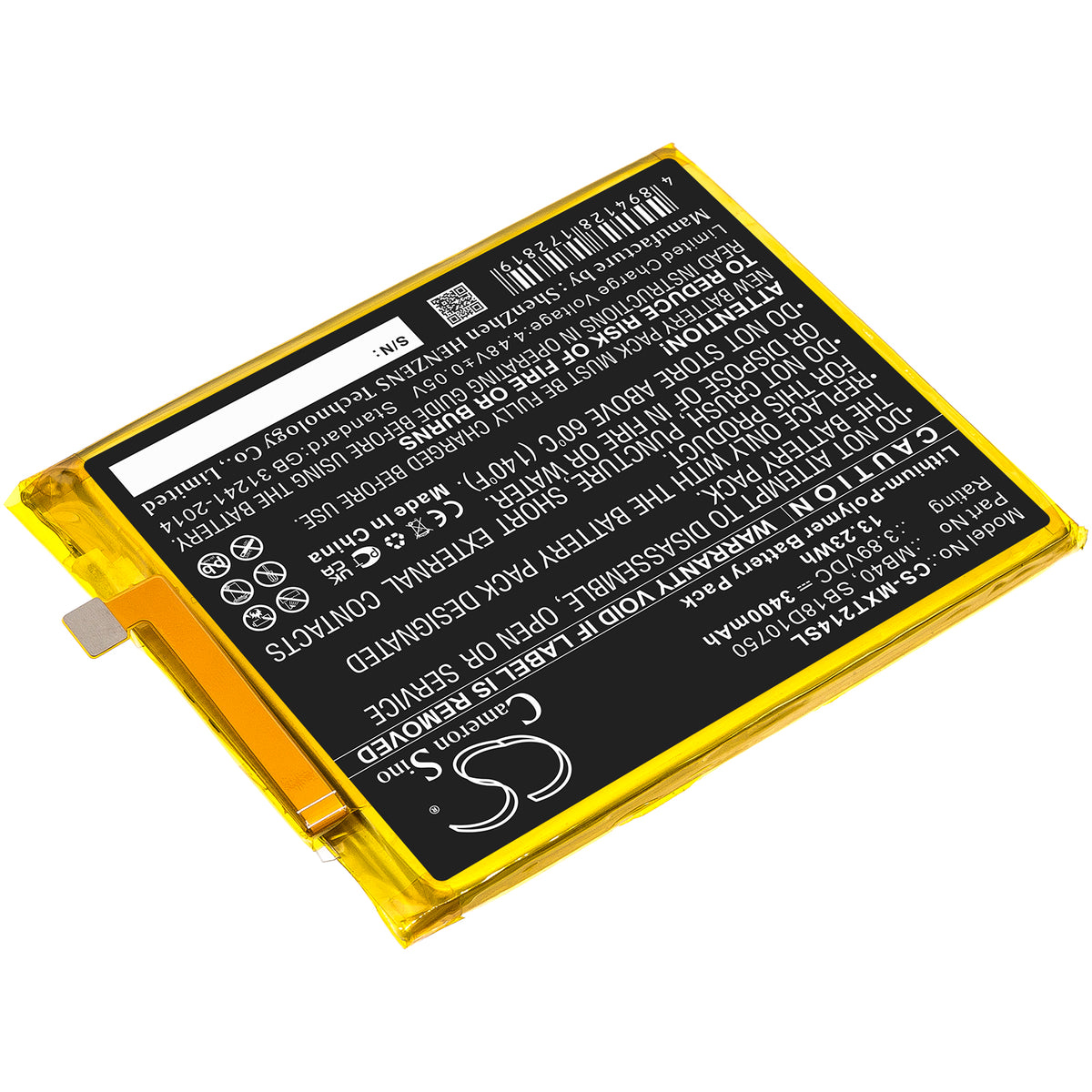 Replacement Battery for Motorola Moto Edge 20 5G – Mobile, SmartPhone – 3400mAh / 3.89V