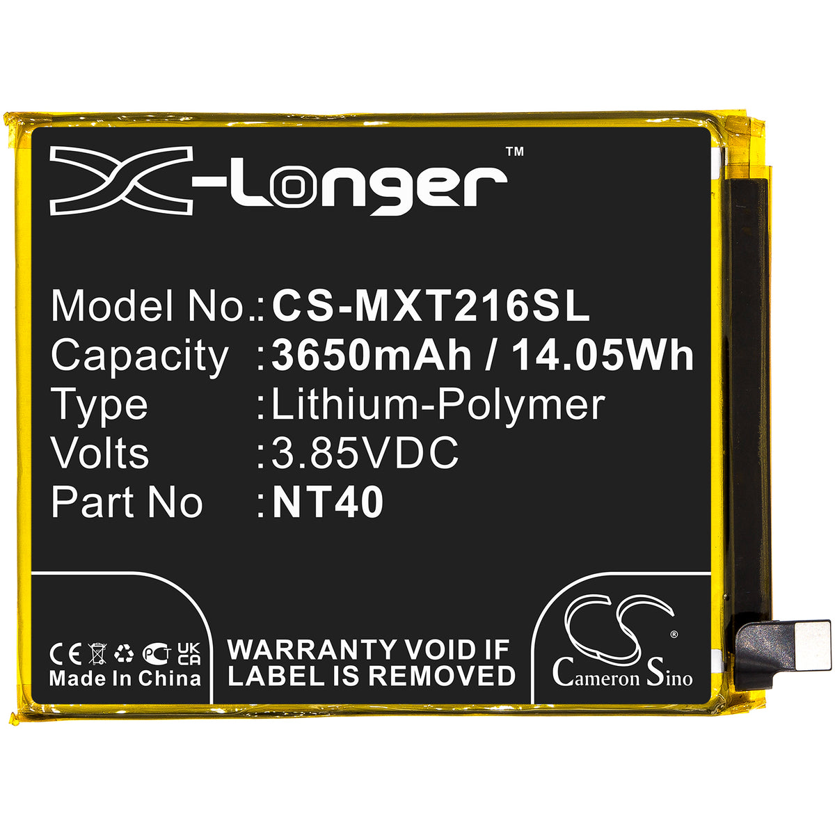 Replacement Battery for Motorola Moto G Pure – Mobile, SmartPhone – 3650mAh / 3.85V