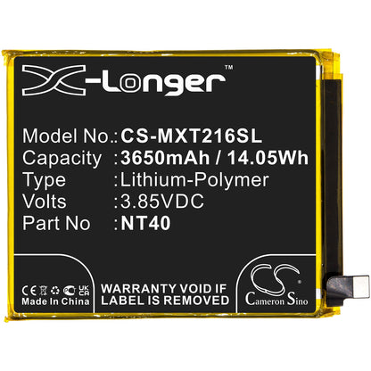 Replacement Battery for Motorola  G Pure 2021 – Mobile, SmartPhone – 3650mAh / 14.05Wh / 3.85V
