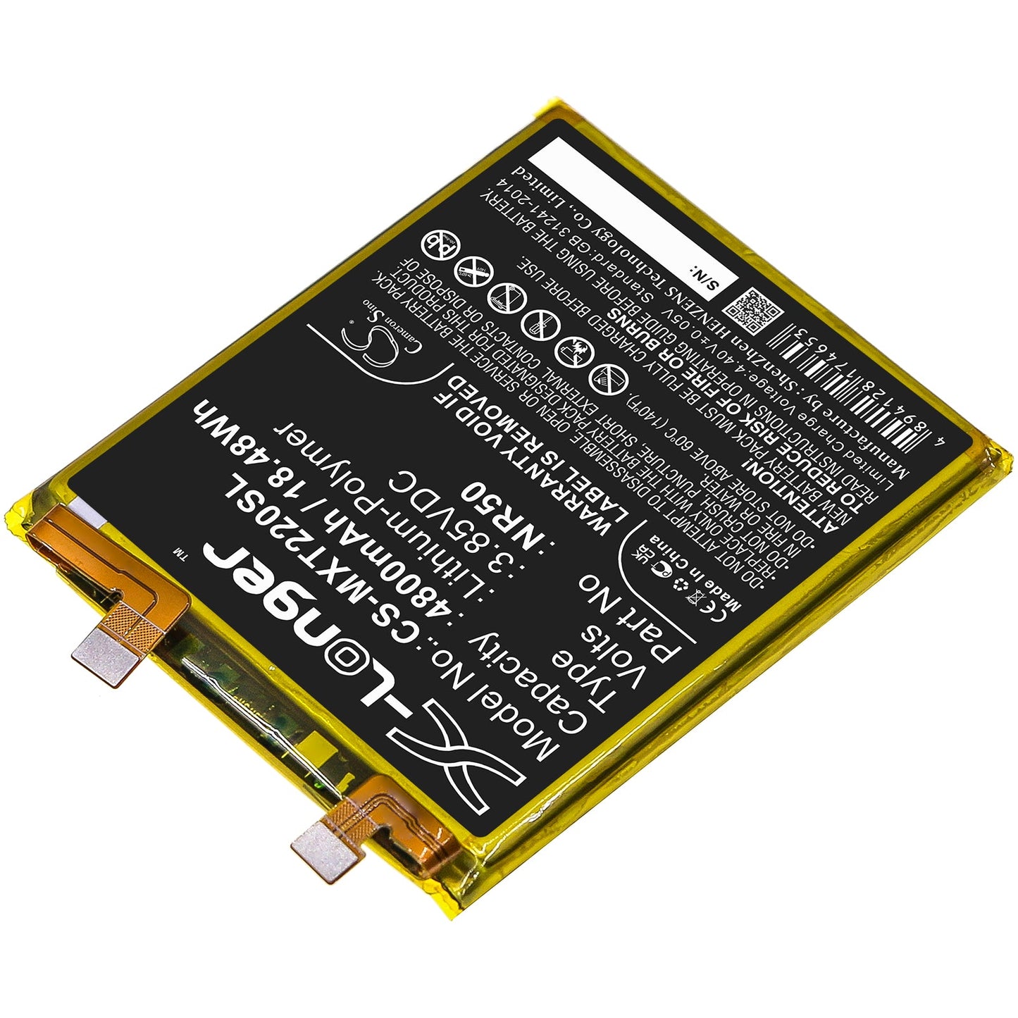 Replacement Battery for Motorola  Edge 30 Ultra – Mobile, SmartPhone – 4800mAh / 18.48Wh / 3.85V