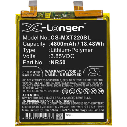 Replacement Battery for Motorola  Edge 30 Ultra – Mobile, SmartPhone – 4800mAh / 18.48Wh / 3.85V