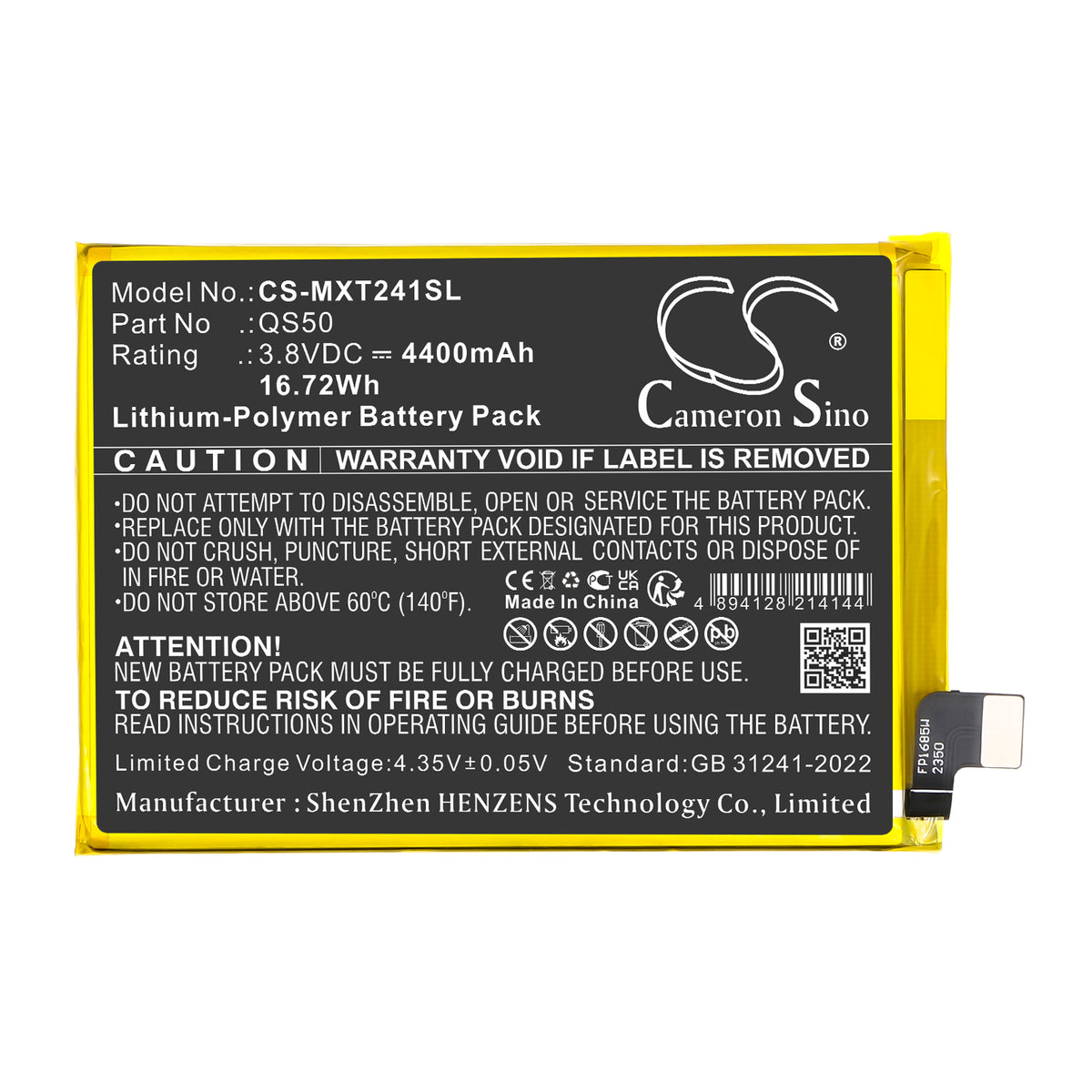 Replacement Battery for Motorola Moto G Stylus 5G – Mobile, SmartPhone – 4400mAh / 3.8V