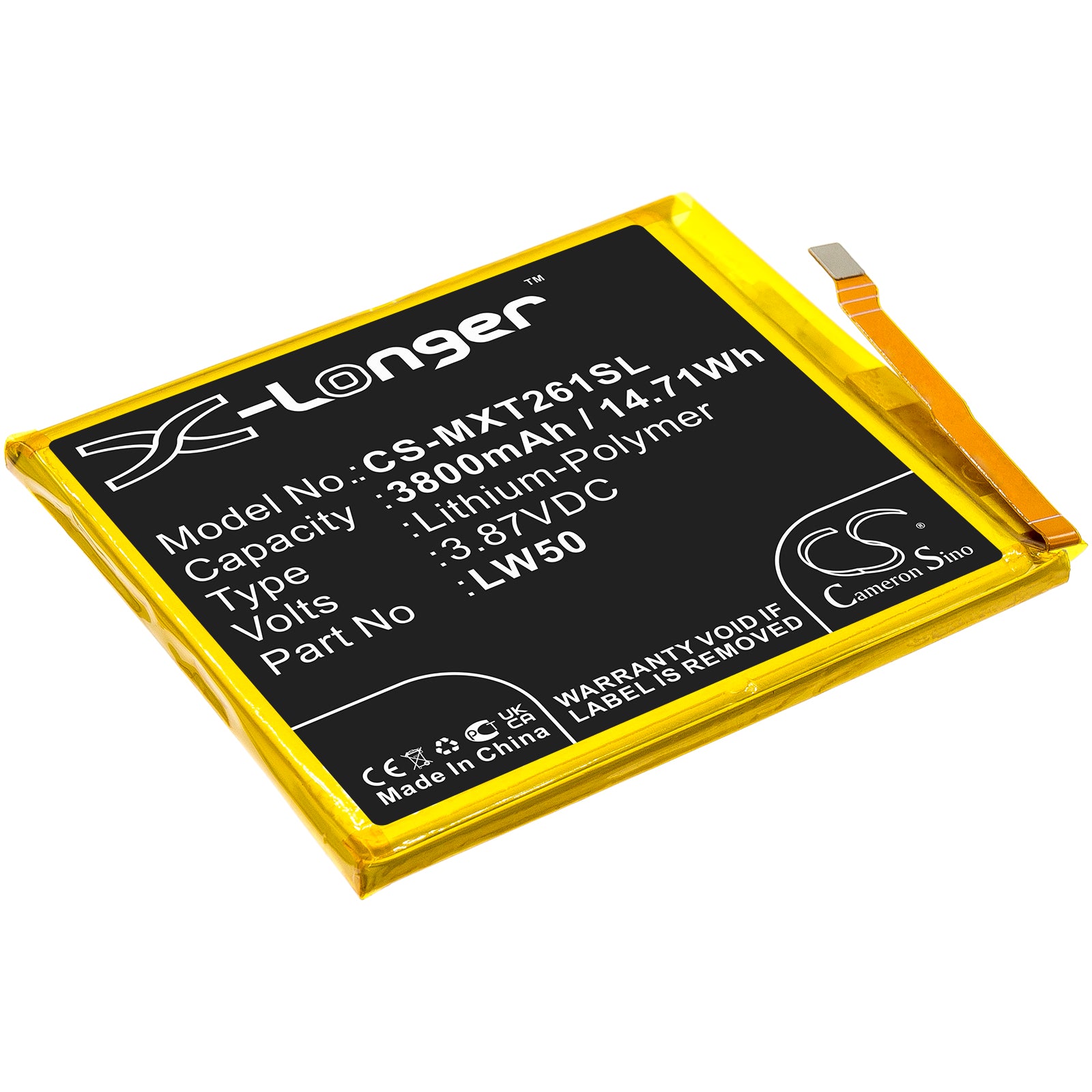 Replacement Battery for Motorola Moto Edge Plus – Mobile, SmartPhone – 3800mAh / 3.87V - image 1