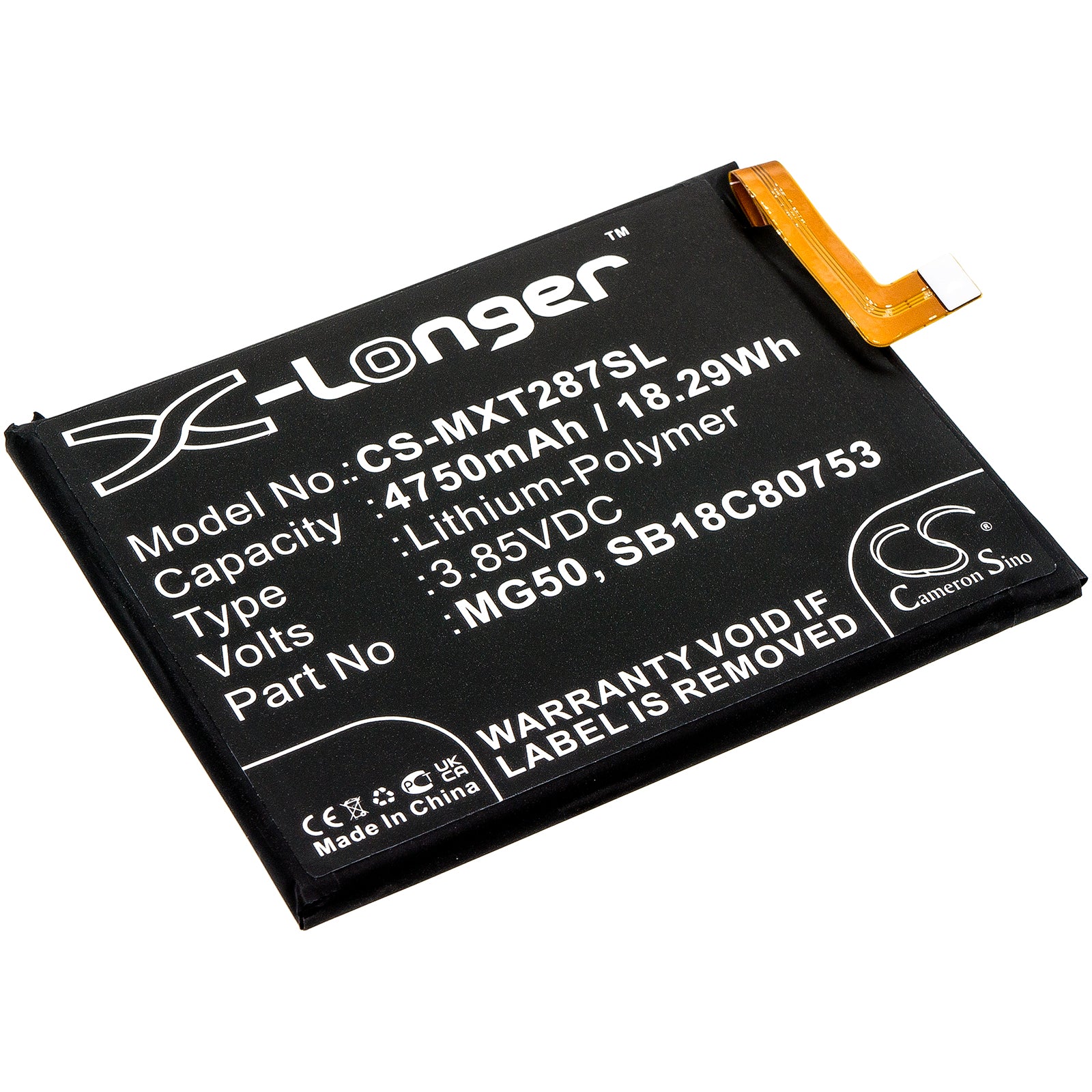 Replacement Battery for Motorola Moto G9 Plus – Mobile, SmartPhone – 4750mAh / 3.85V - image 1