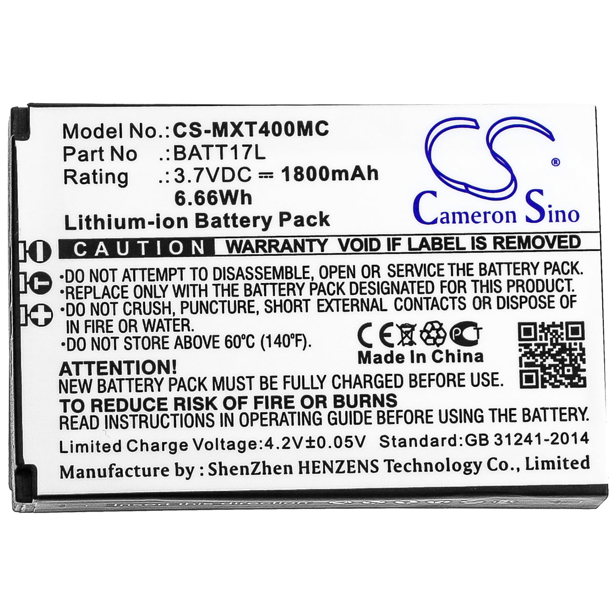 Replacement Battery for Midland XTC400 – Camera – 1800mAh / 3.7V