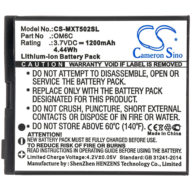 Replacement Battery for Motorola  Greco – Mobile, SmartPhone – 1200mAh / 4.44Wh / 3.7V