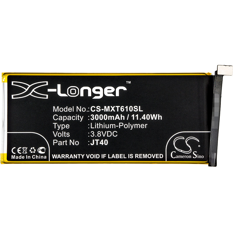 Replacement Battery for Motorola  Moto G6 Plus – Mobile, SmartPhone – 3000mAh / 11.40Wh / 3.8V