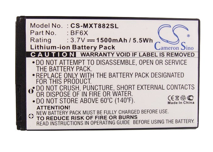 Replacement Battery for Motorola  Domino + – Mobile, SmartPhone – 1500mAh / 3.7V