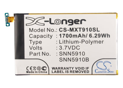 Replacement Battery for Motorola  Atrix HD – Mobile, SmartPhone – 1700mAh/6.29Wh / 3.7V