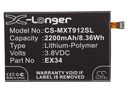 Replacement Battery for Motorola  Ghost – Mobile, SmartPhone – 2200mAh / 8.36Wh / 3.8V