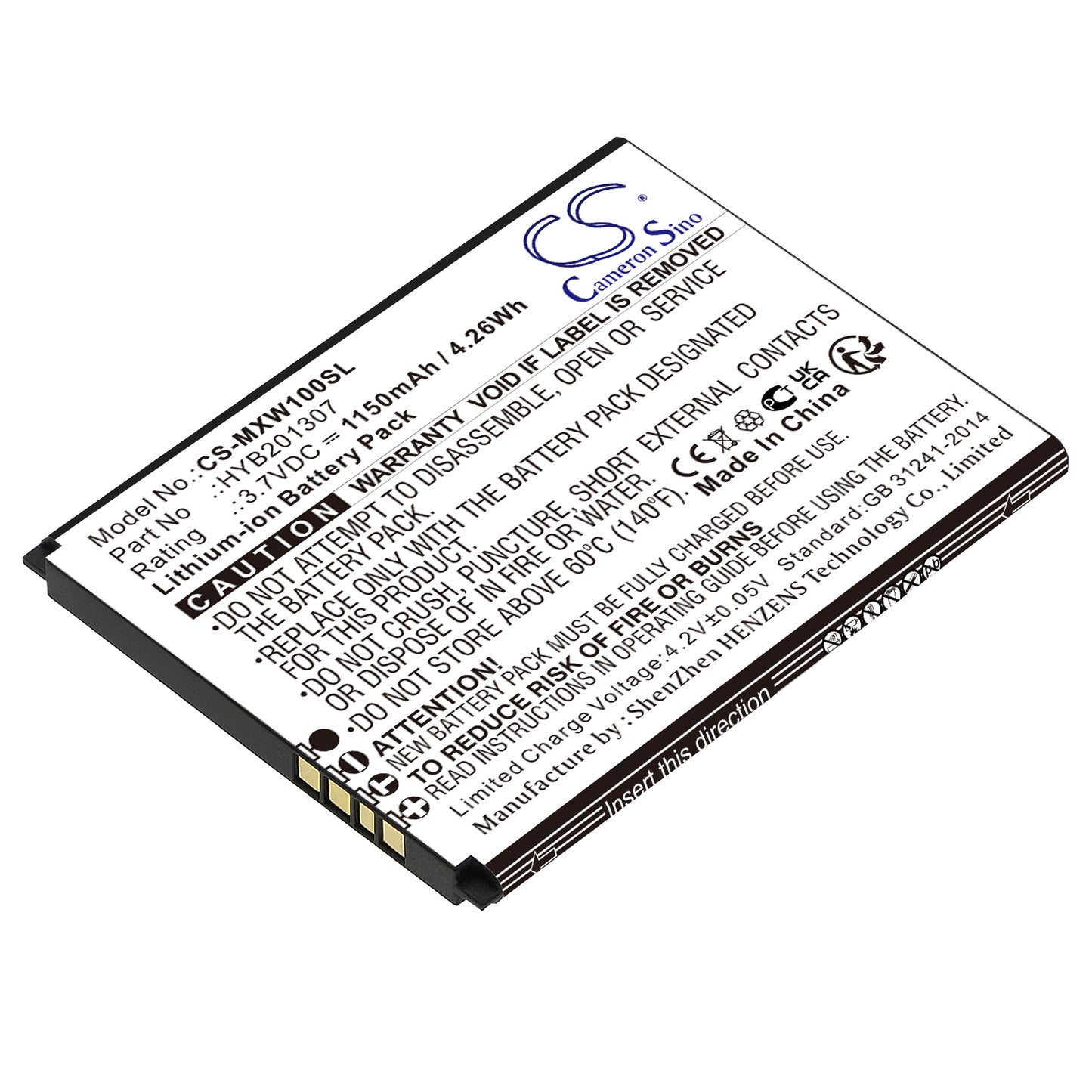 Replacement Battery for UMX | Budget Mobile MXW1 – Mobile, SmartPhone – 1150mAh / 3.7V - image 1