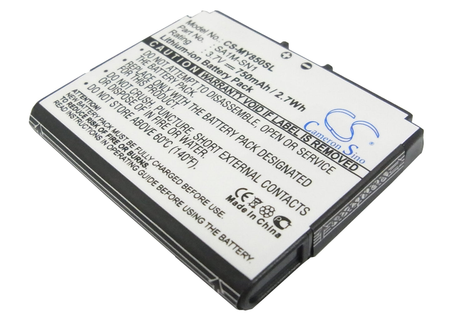 Replacement Battery for Sagem MY850 – Mobile, SmartPhone – 750mAh / 3.7V - image 1