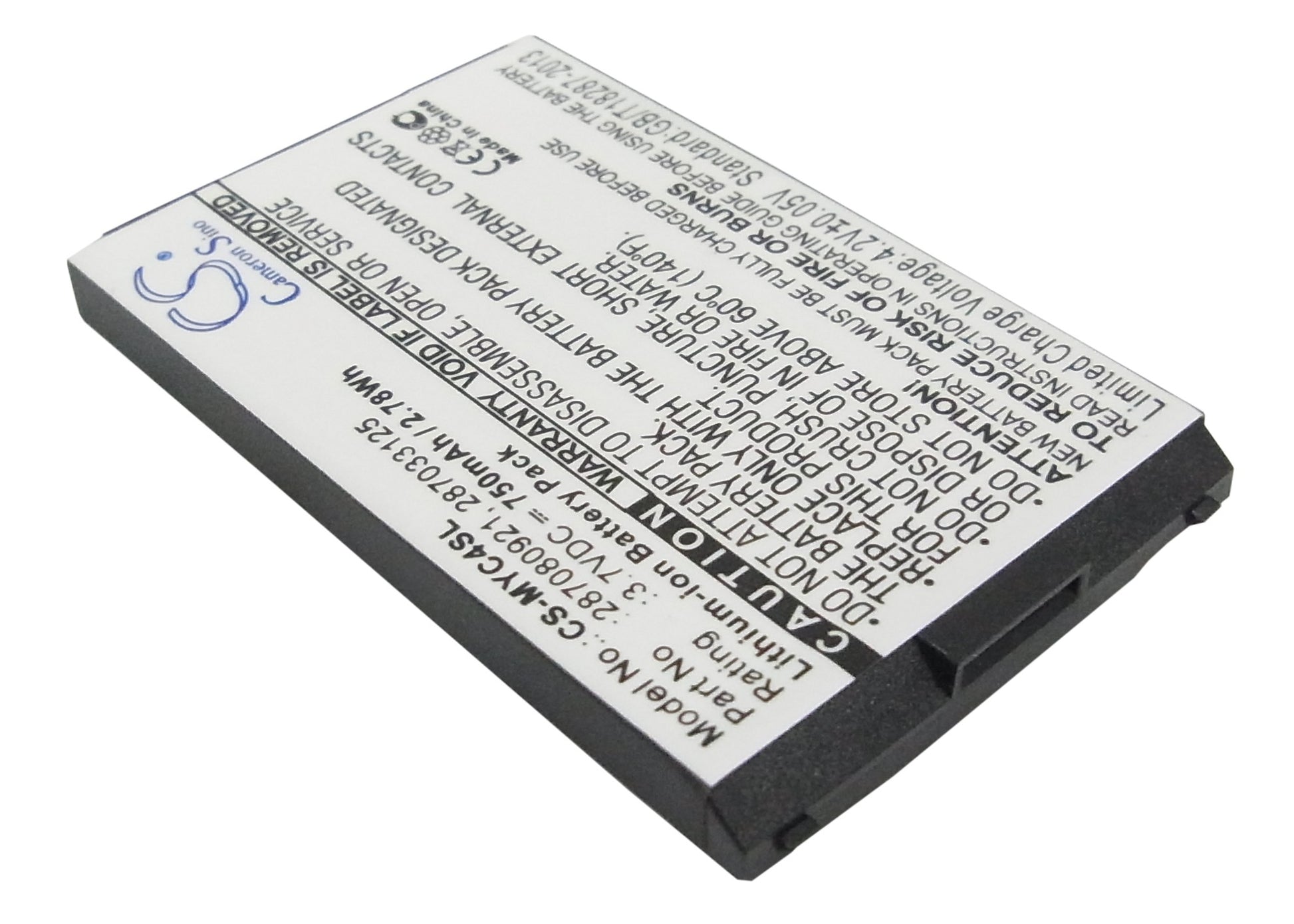 Replacement Battery for Bird | Tchibo | Sagem S310 – Mobile, SmartPhone – 750mAh / 3.7V - image 2