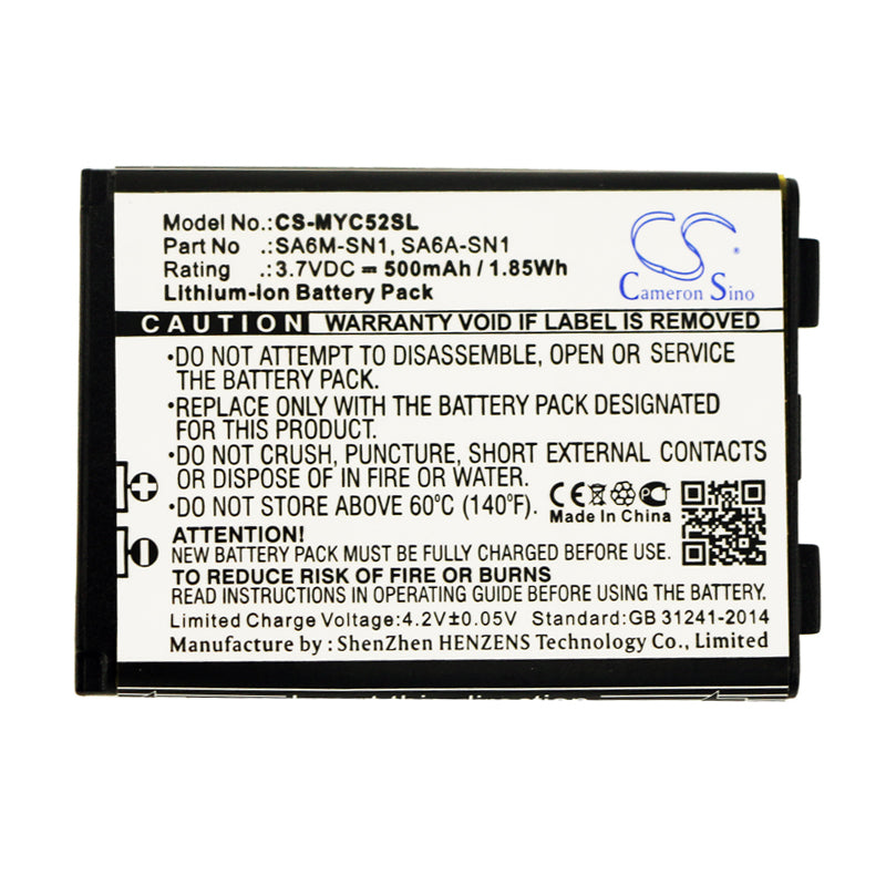 Replacement Battery for Swisscom  Comfort VS3 – Mobile, SmartPhone – 500mAh / 1.85Wh / 3.7V