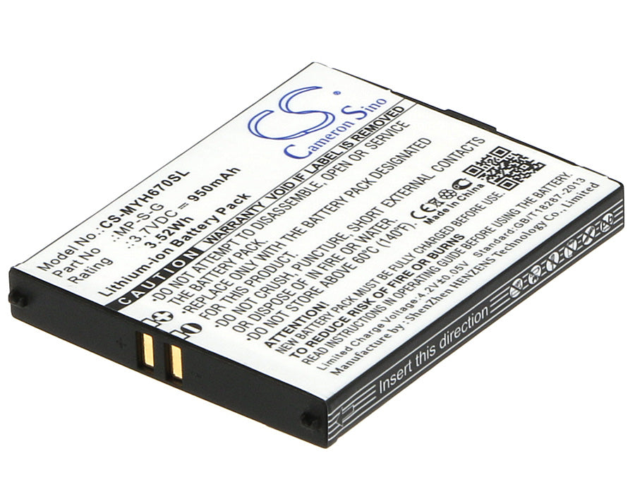 Replacement Battery for MyPhone 6670 City – Mobile, SmartPhone – 950mAh / 3.7V - image 1