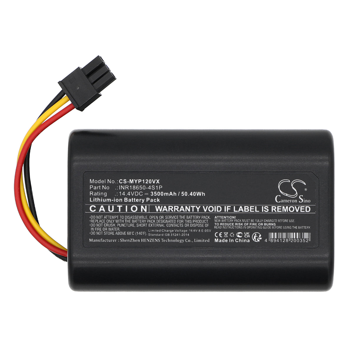 Replacement Battery for Moneual P11 – Vacuum – 3500mAh / 14.4V