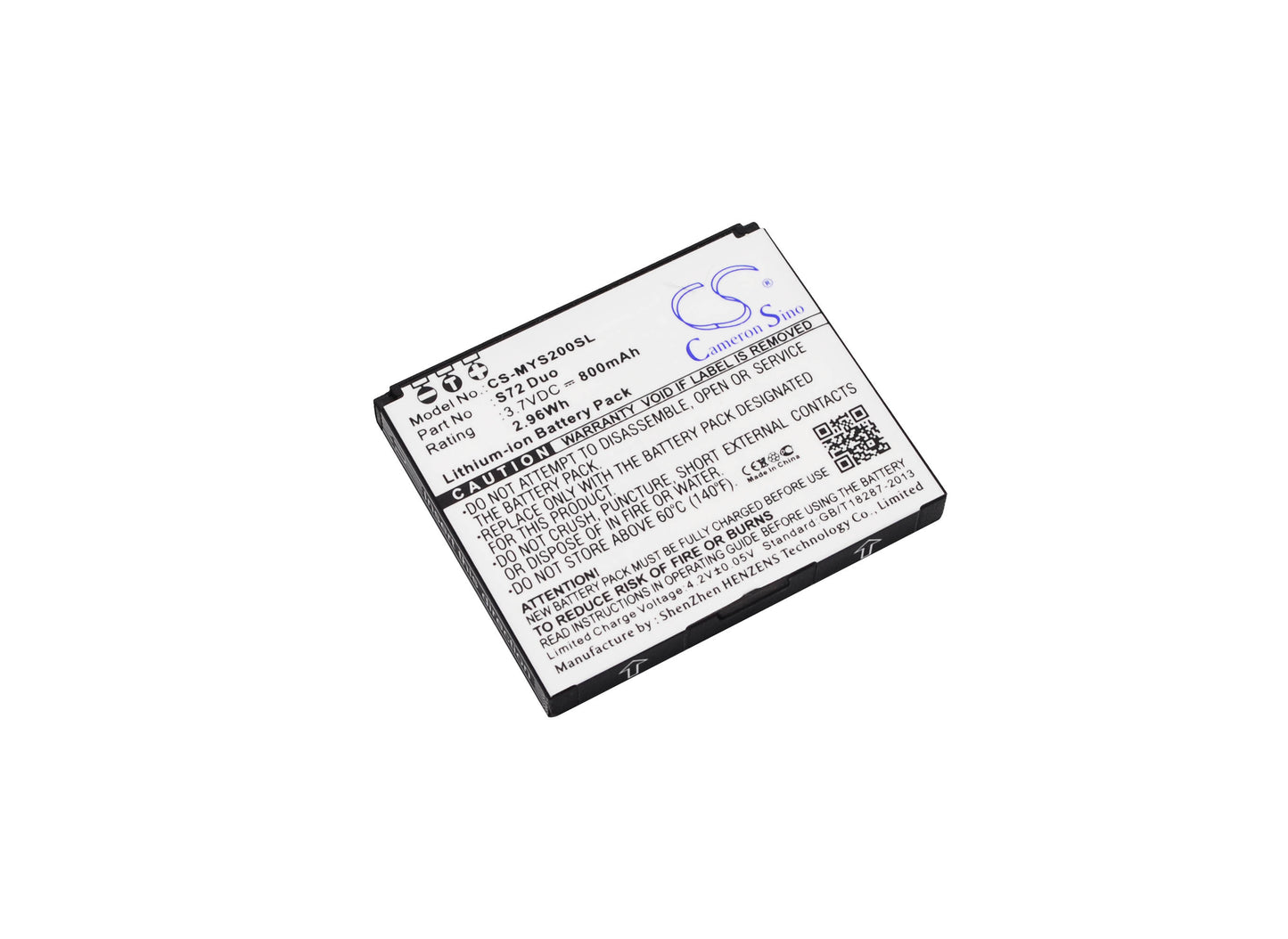 Replacement Battery for MyPhone S72 Duo – Mobile, SmartPhone – 800mAh / 3.7V - image 1