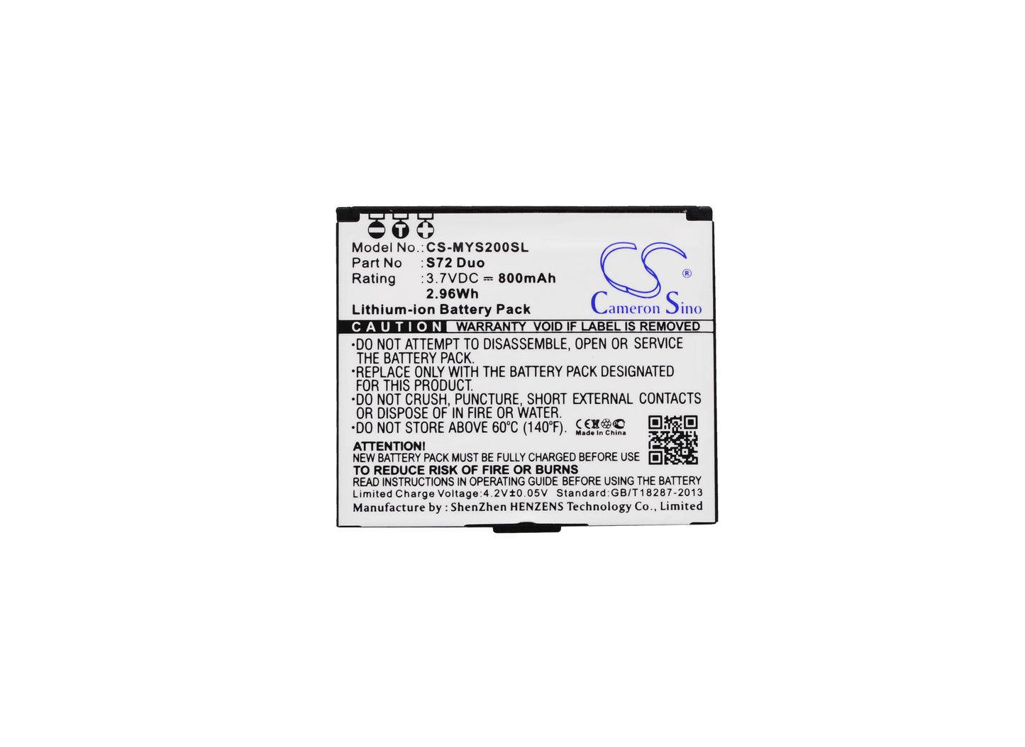 Replacement Battery for MyPhone S72 Duo – Mobile, SmartPhone – 800mAh / 3.7V - image 5