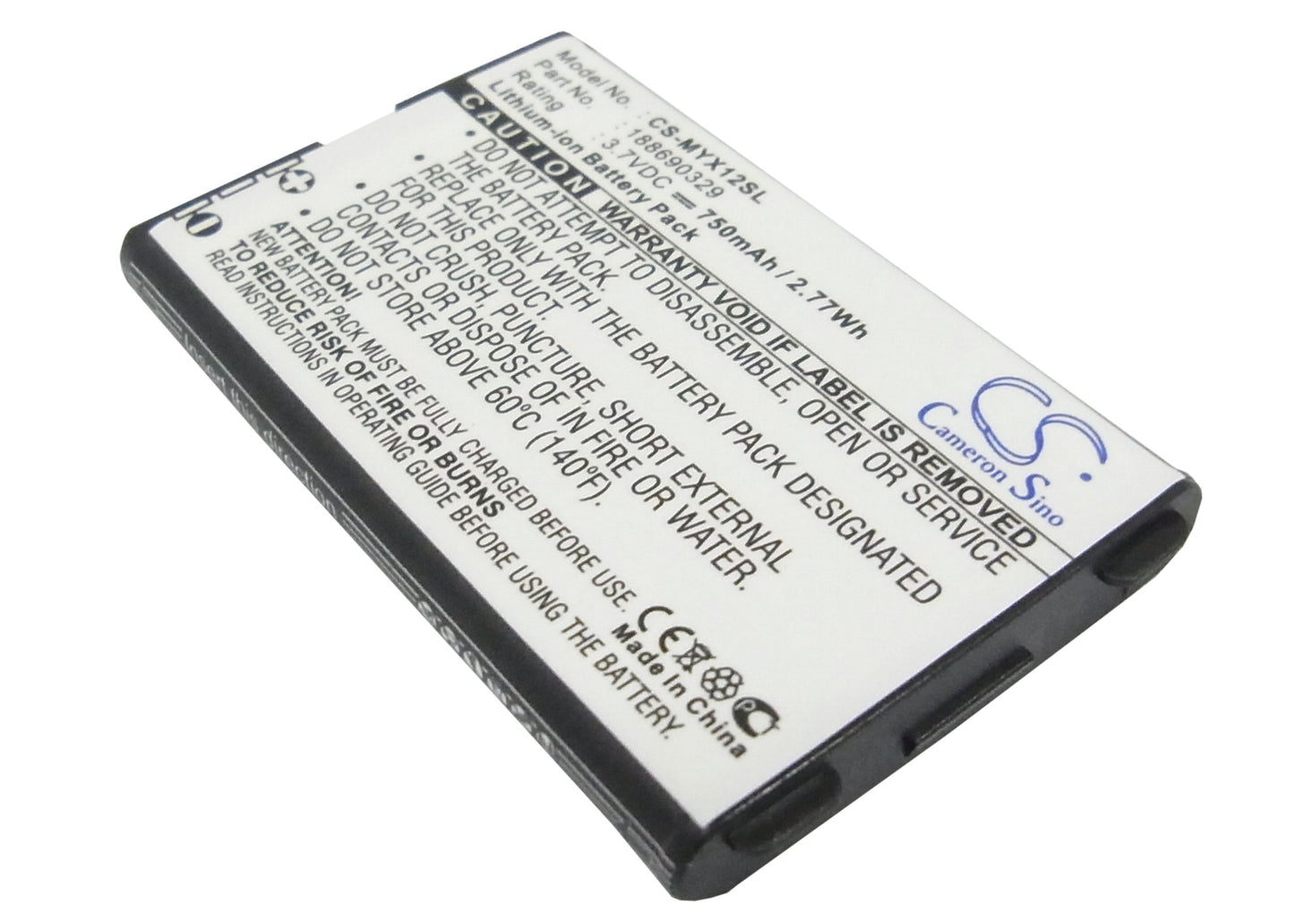 Replacement Battery for Sagem MYX1-2 – Mobile, SmartPhone – 750mAh / 3.7V - image 1
