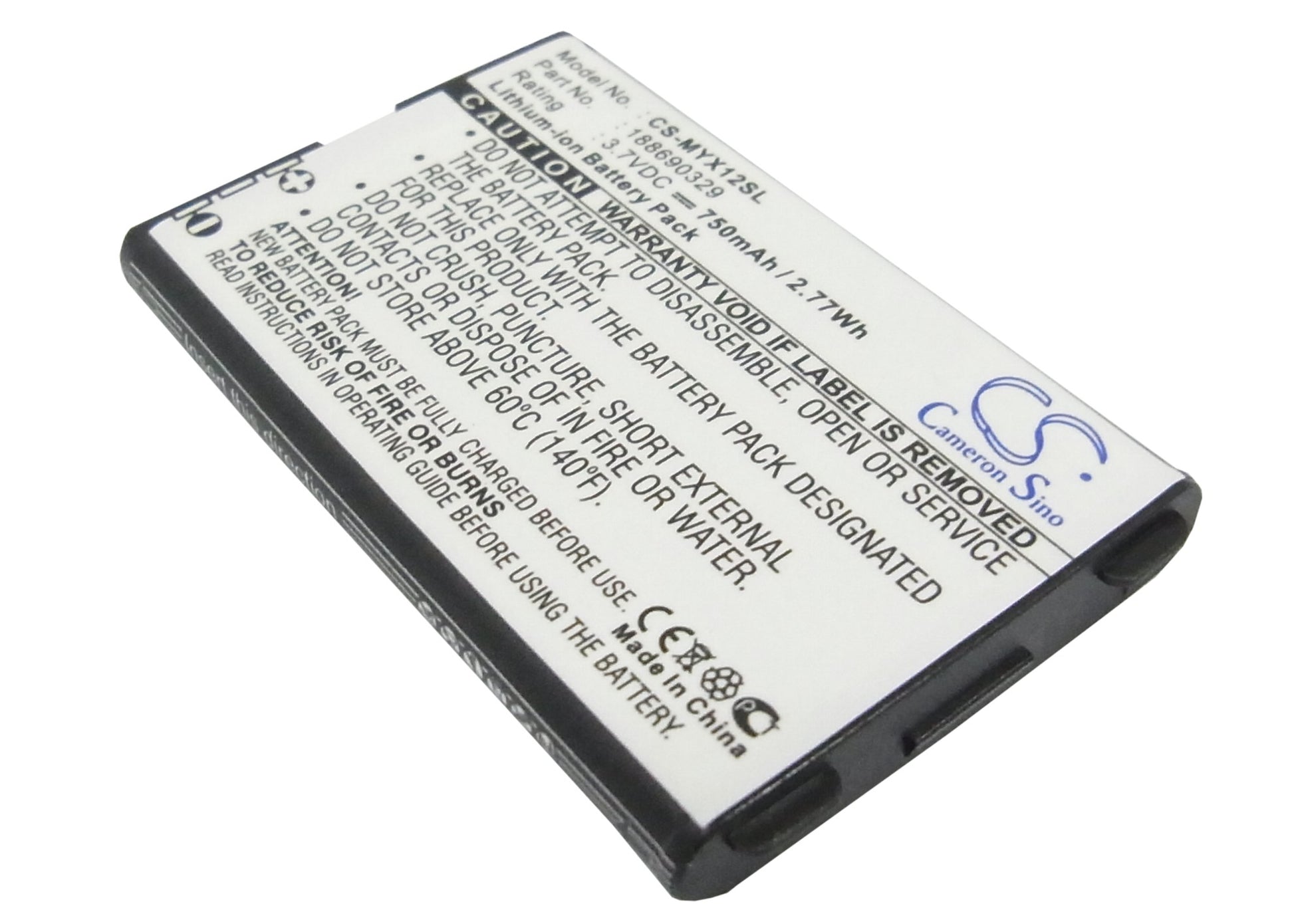 Replacement Battery for Sagem MYX1-2 – Mobile, SmartPhone – 750mAh / 3.7V - image 1