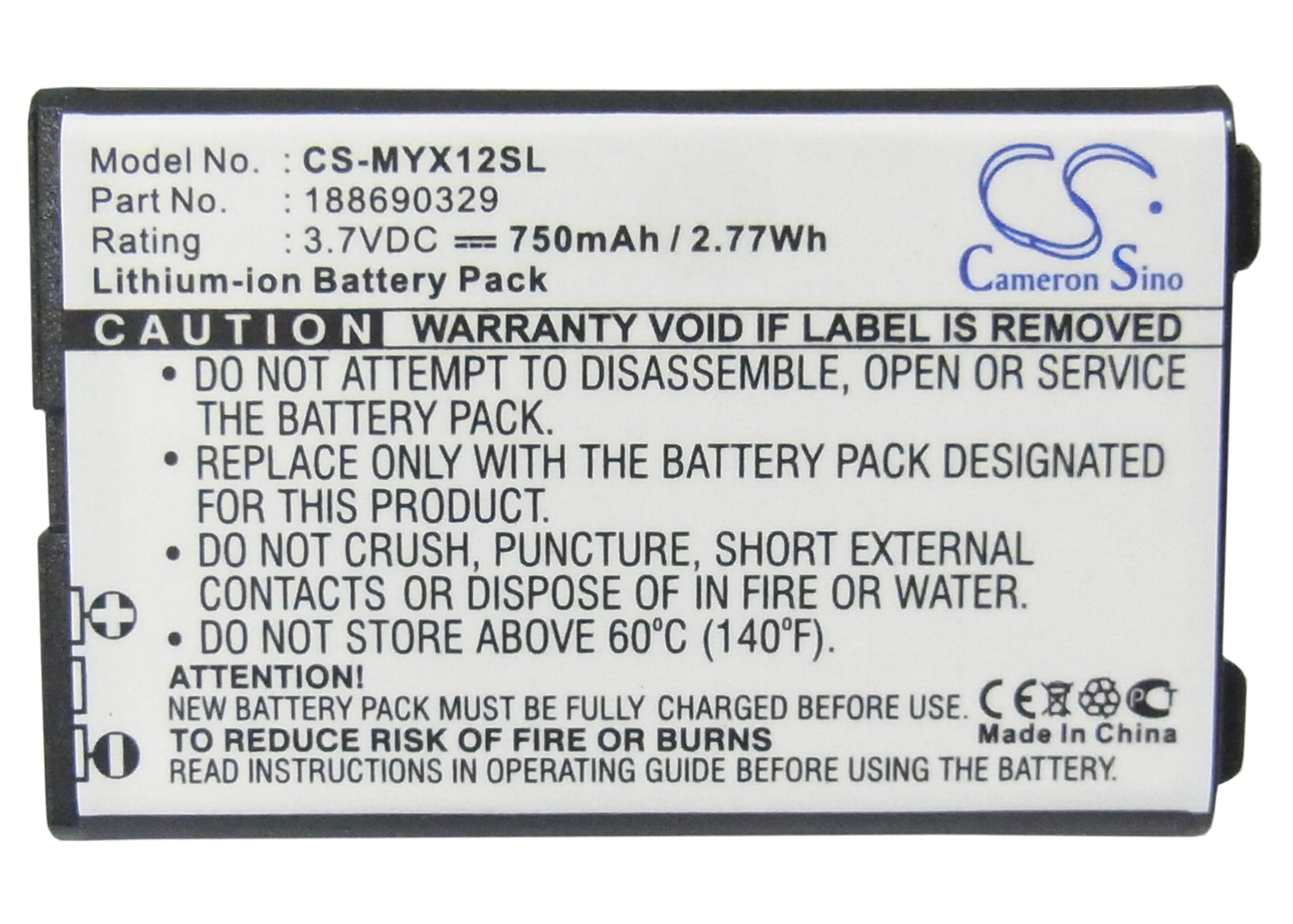 Replacement Battery for Sagem MYX1-2 – Mobile, SmartPhone – 750mAh / 3.7V - image 5