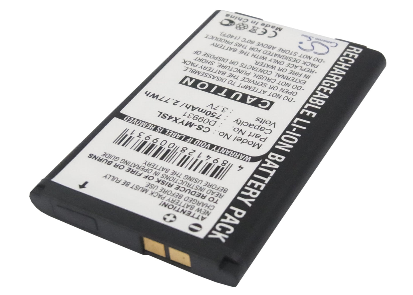Replacement Battery for Sagem MYX4 – Mobile, SmartPhone – 750mAh / 3.7V - image 2