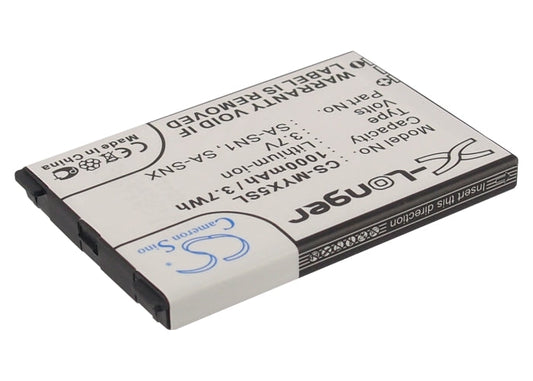 Replacement Battery for Sagem  MYX3 – Mobile, SmartPhone – 1000mAh / 3.70Wh / 3.7V