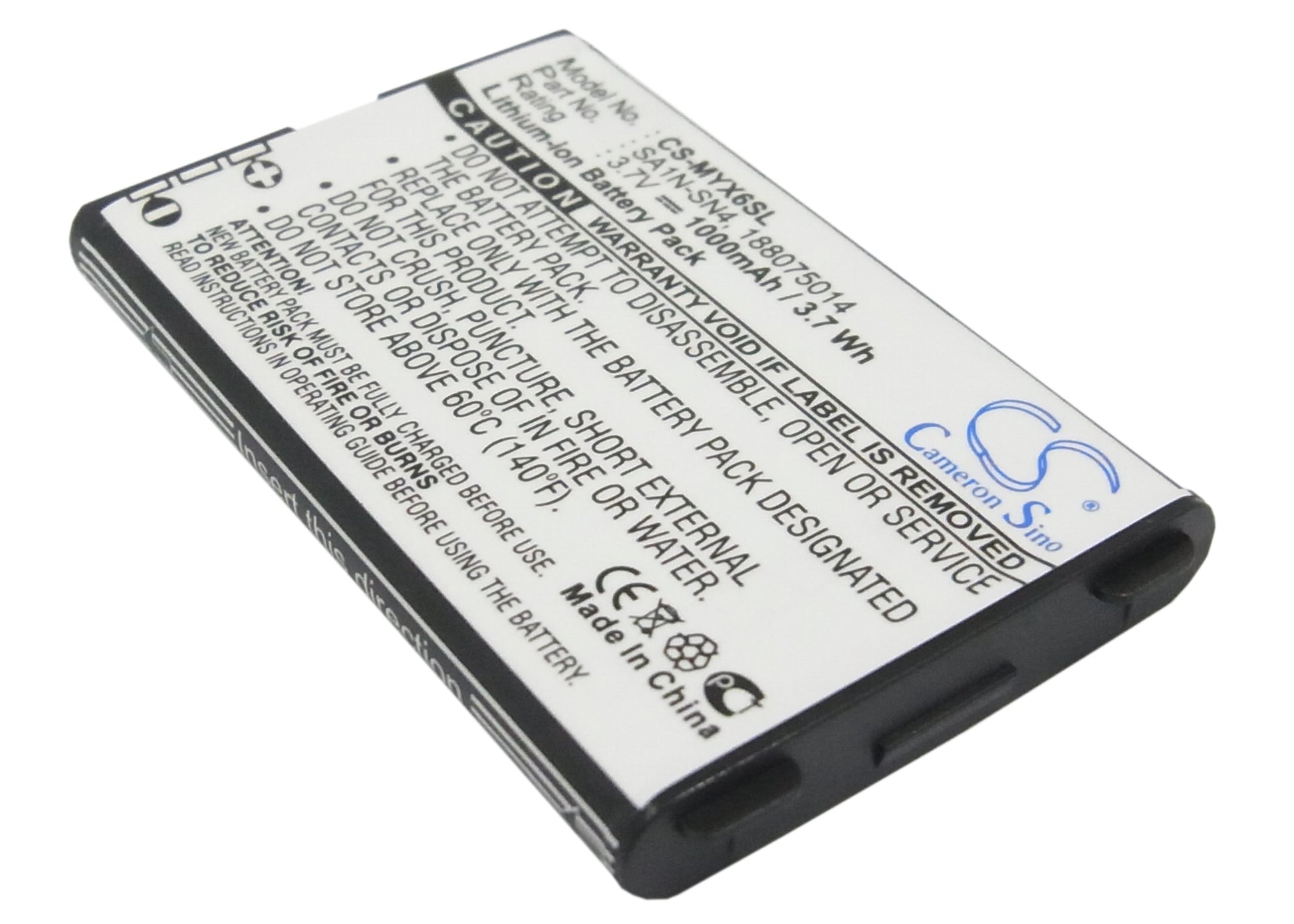 Replacement Battery for Sagem MY-X6 – Mobile, SmartPhone – 1000mAh / 3.7V - image 1