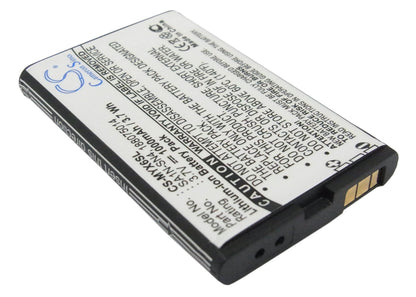 Replacement Battery for Sagem  MYV65 – Mobile, SmartPhone – 1000mAh / 3.70Wh / 3.7V
