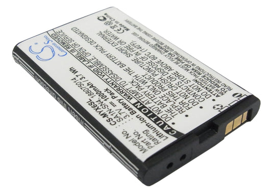 Replacement Battery for Sagem  MYV65 – Mobile, SmartPhone – 1000mAh / 3.70Wh / 3.7V