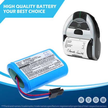 Replacement Battery for Zebra IMZ320 – Portable Printer – 1500mAh / 7.4V