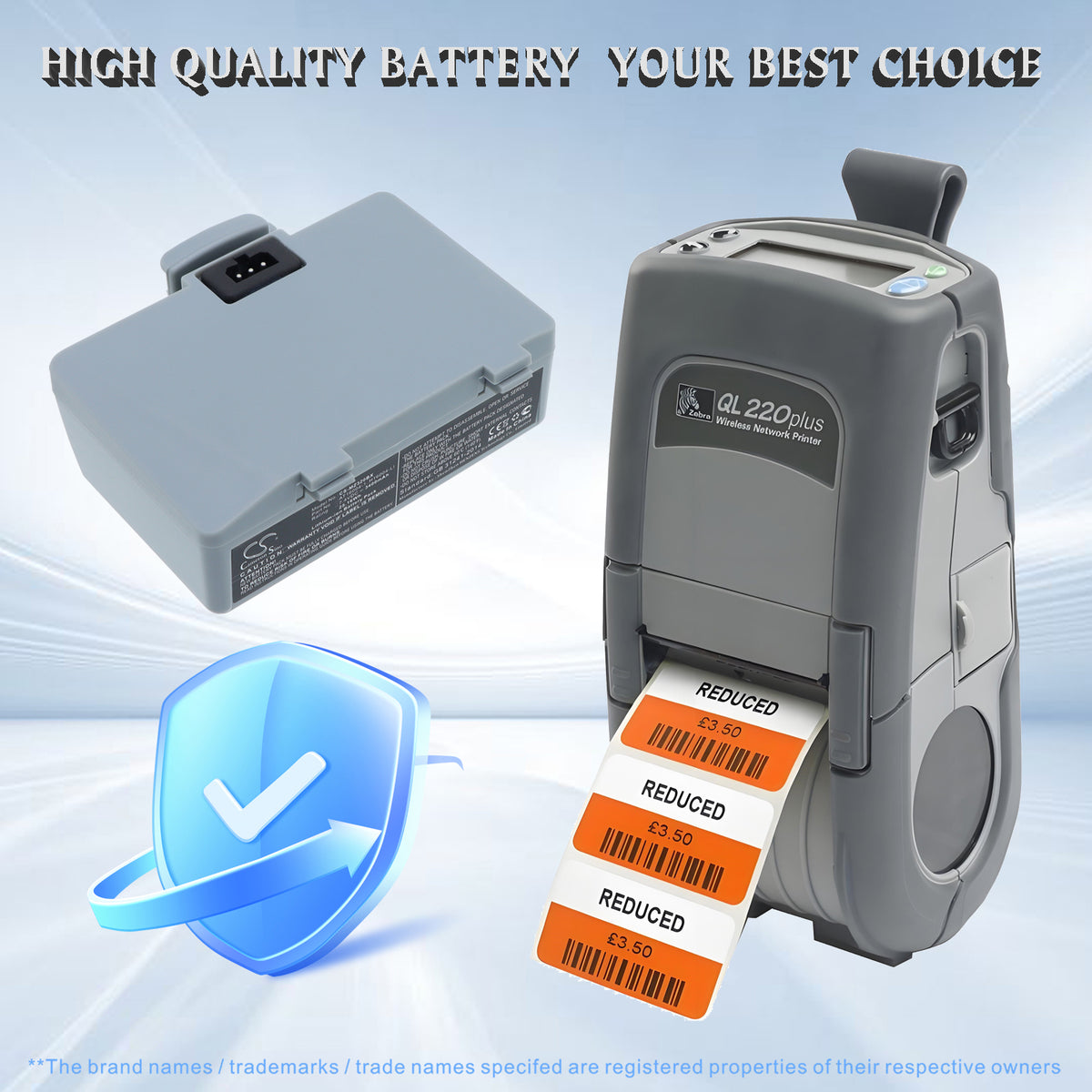 Replacement Battery for Zebra QL220 – Barcode Scanner – 3400mAh / 7.4V