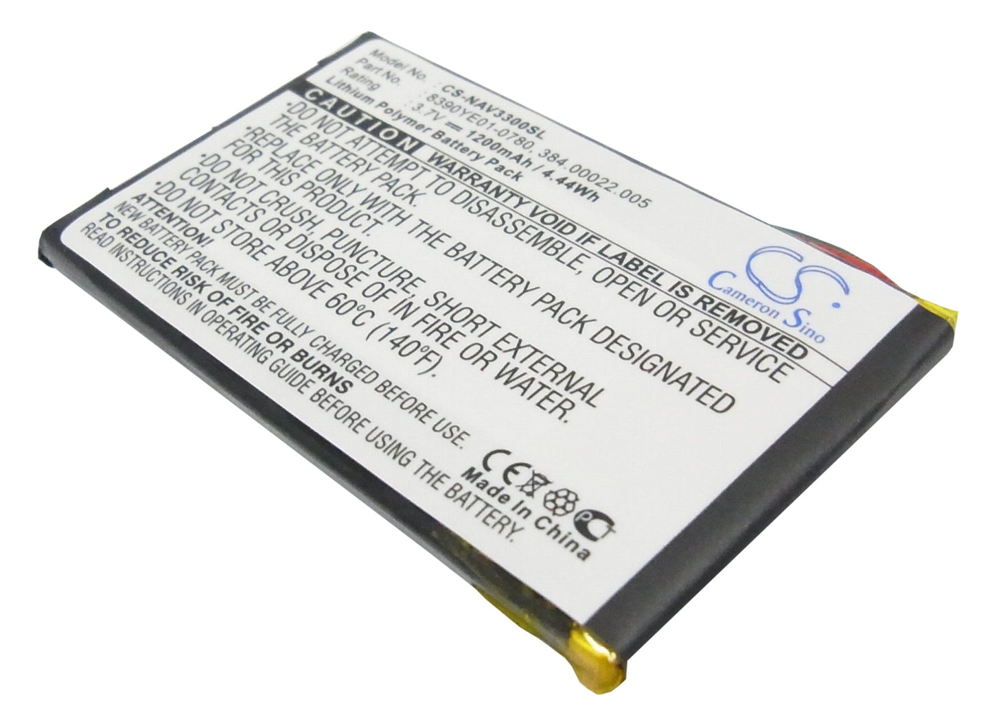 Replacement Battery for Navigon  3300 – GPS, Navigator – 1200mAh / 3.7V