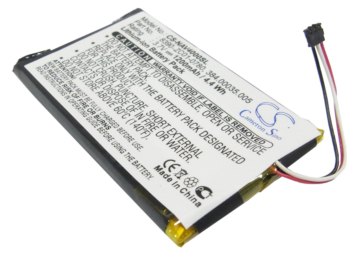 Replacement Battery for Navigon  40 Easy – GPS, Navigator – 1200mAh / 3.7V
