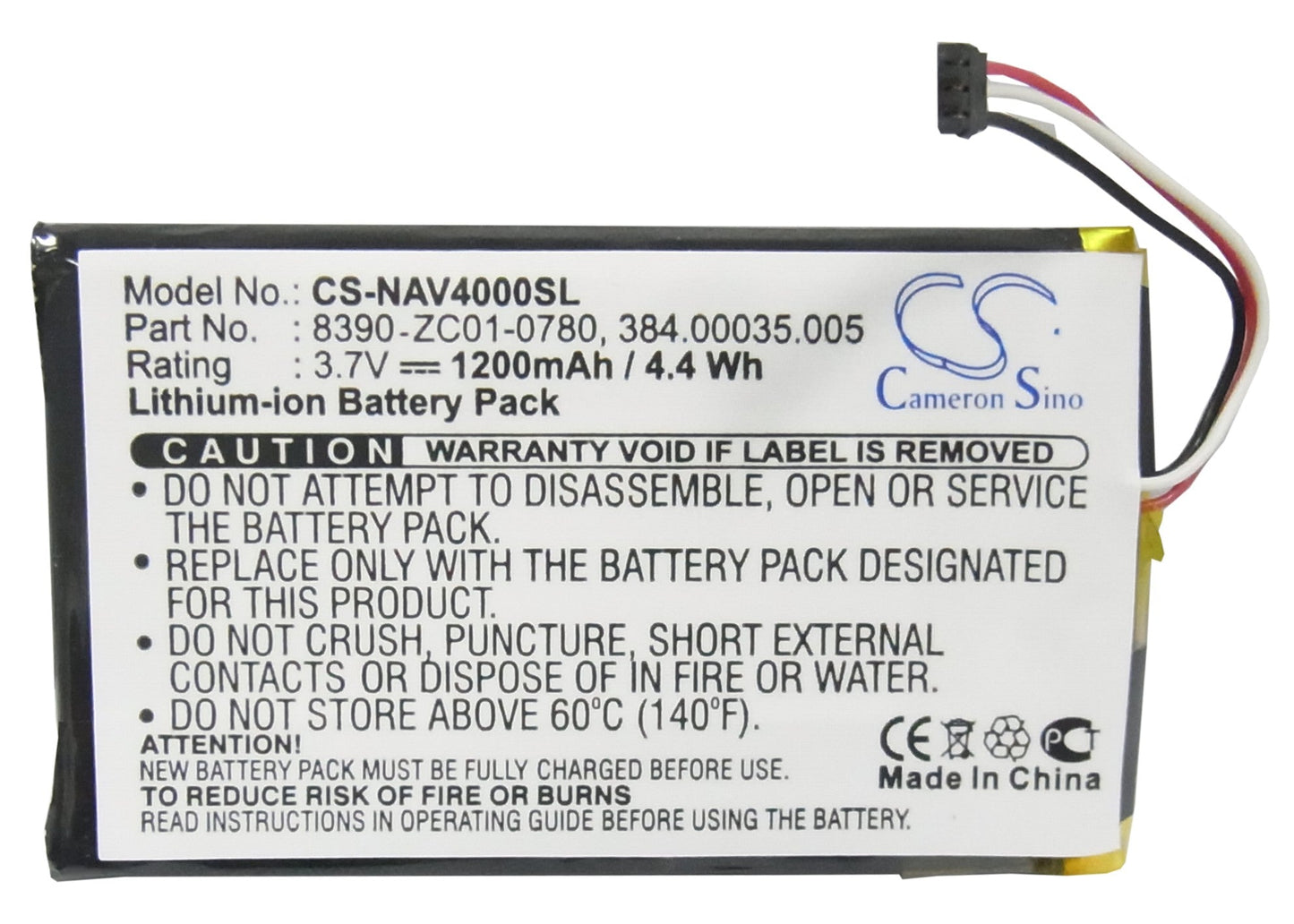 Replacement Battery for Navigon  40 Easy – GPS, Navigator – 1200mAh / 3.7V